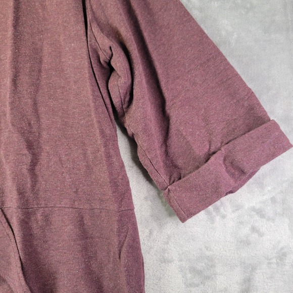 J Jill Pure Jill Womens L Plum Pima Cotton Modal Stretch Knit Tunic Top - Picture 2 of 11